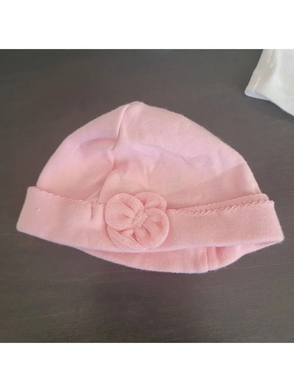 Carter's Infant Girl 4 Piece Bundle Pink White Jacket Onesie Pants Cap Size 3mo